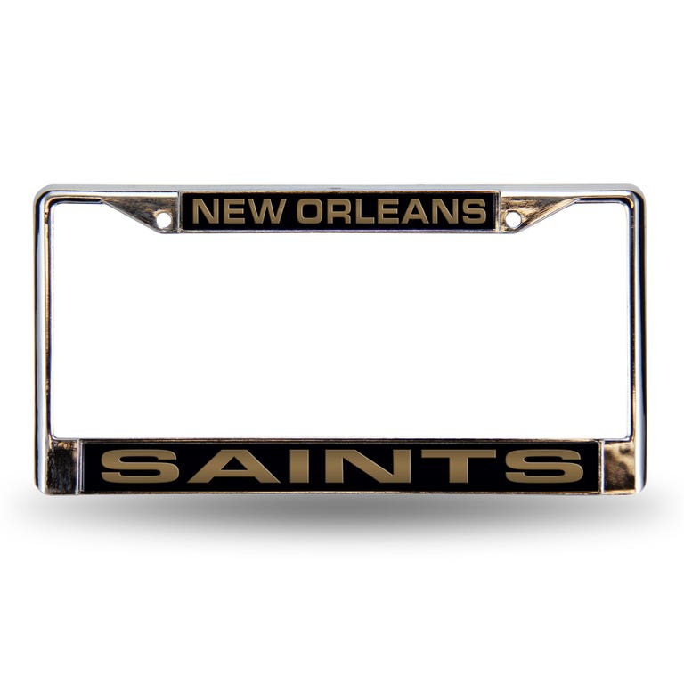 New Orleans Saints Laser Chrome License Plate Frame