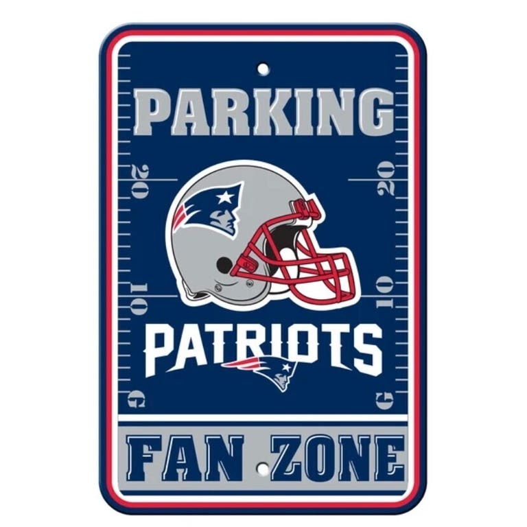 New England Patriots Parking Sign