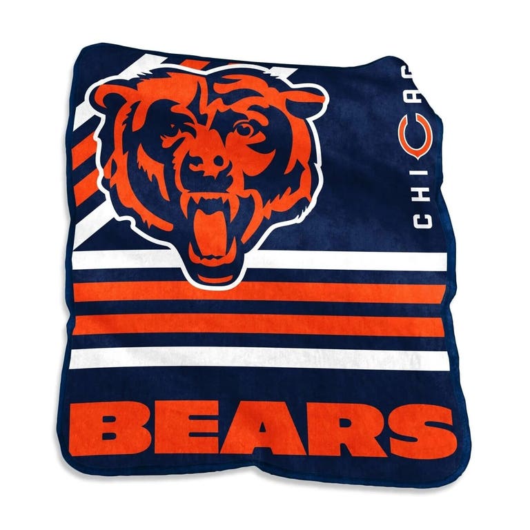 Chicago Bears Team Stripe Raschel Throw Blanket 50x60"