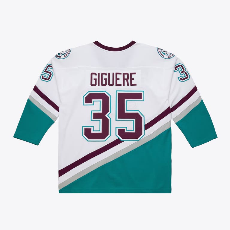 Anaheim Ducks 2002-03 Jean-Sebastien Giguere #35 White/Teal Power Play Jersey