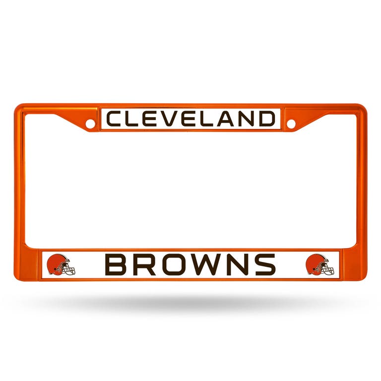 Cleveland Browns Orange Metal License Plate Frame