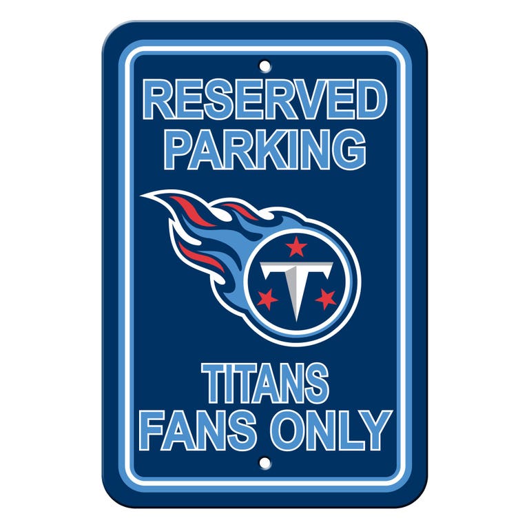 Tennessee Titans Sign Reserved Parking Sign 12x18"