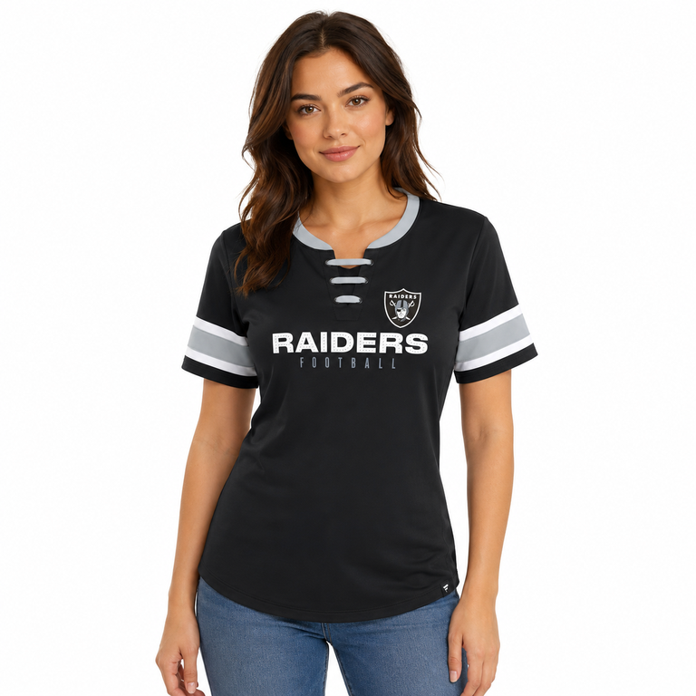 Las Vegas Raiders Ladies Draw Play Rhinestone Laced Jersey