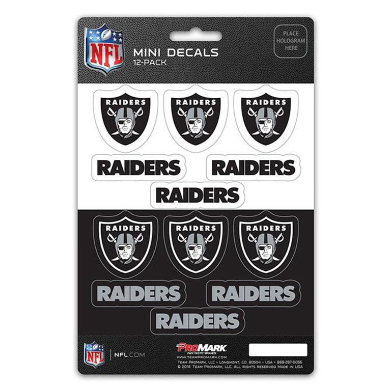 Las Vegas Raiders Mini Decals 12pk Set
