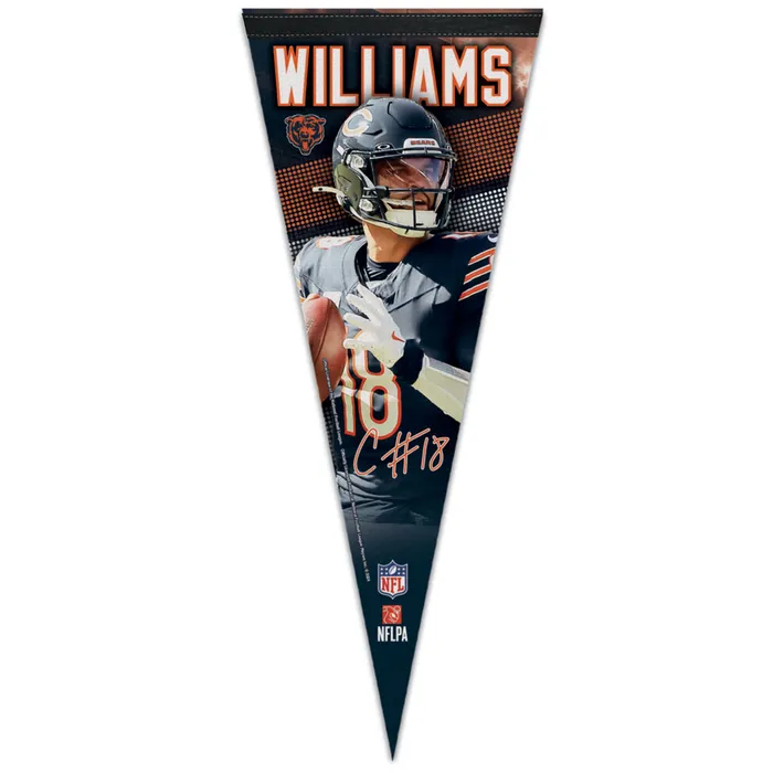 Chicago Bears Caleb Williams Premium Pennant 12x30"