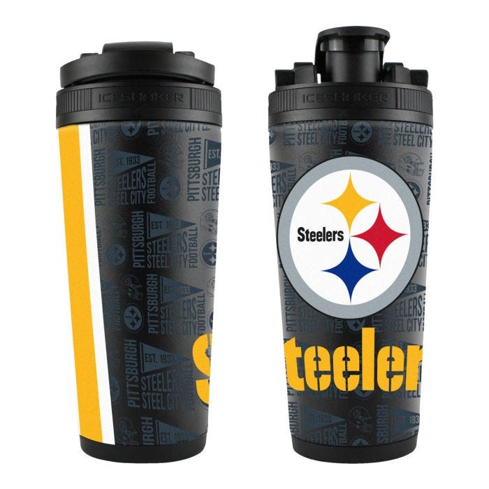 Pittsburgh Steelers 4D Stainless Steel Ice Shaker 26oz