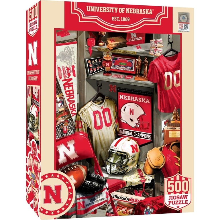 Nebraska Huskers Lockeroom Puzzle 500 Piece
