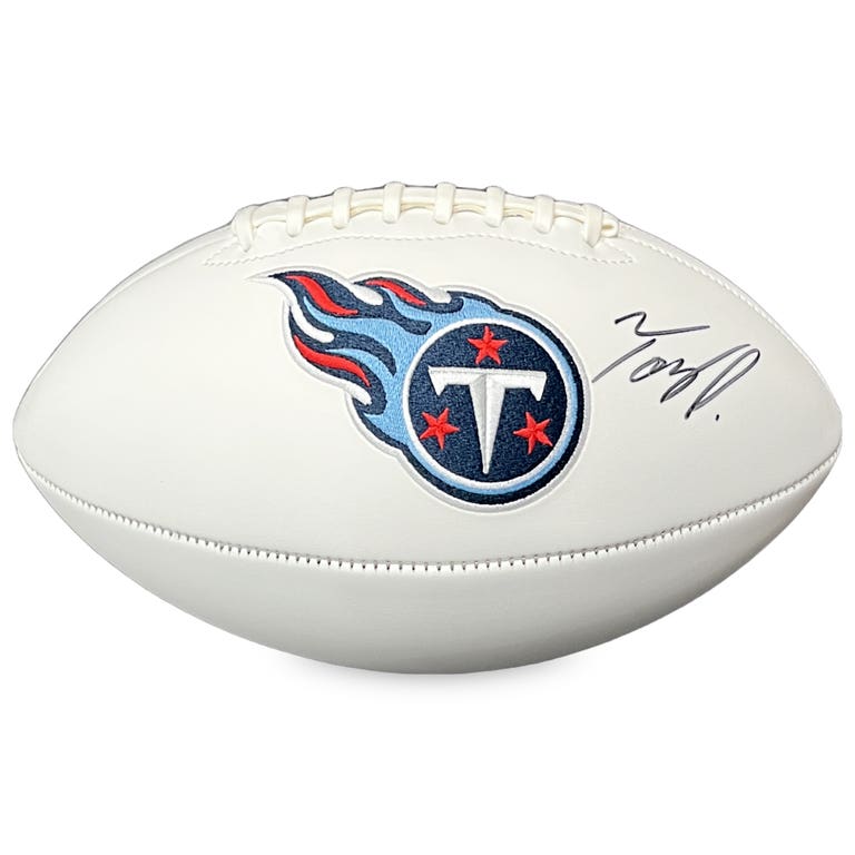 Tennessee Titans Tony Pollard Autographed Full Size Franklin Football - Beckett Authenticated