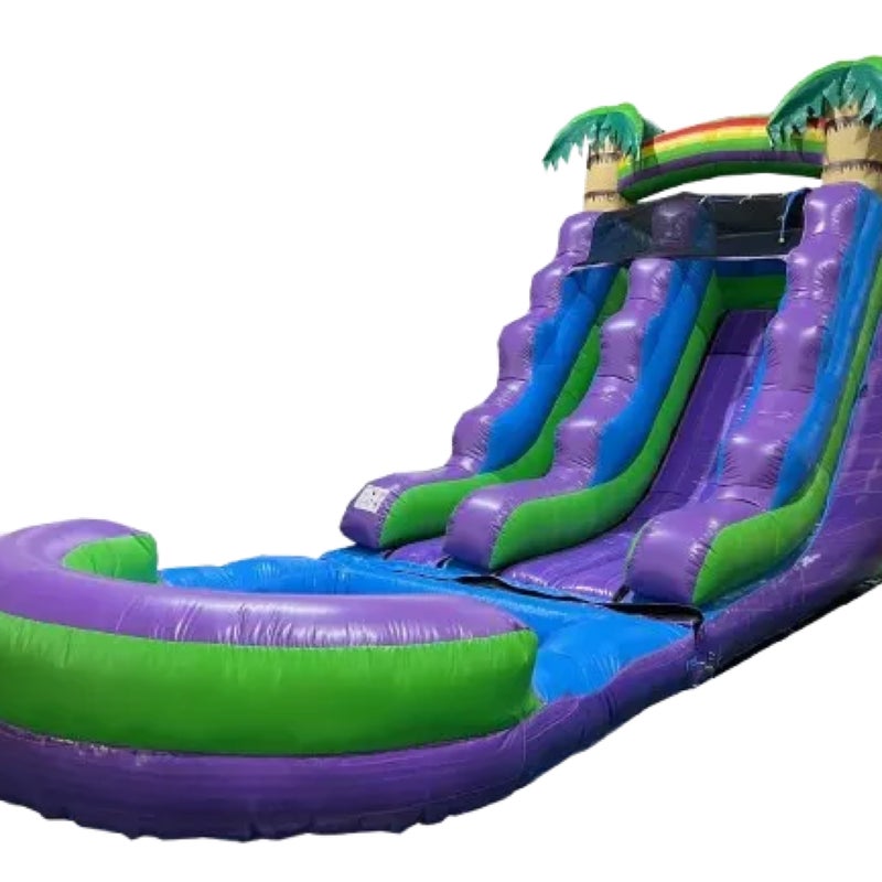 Purple Tropical 16 ft waterslide