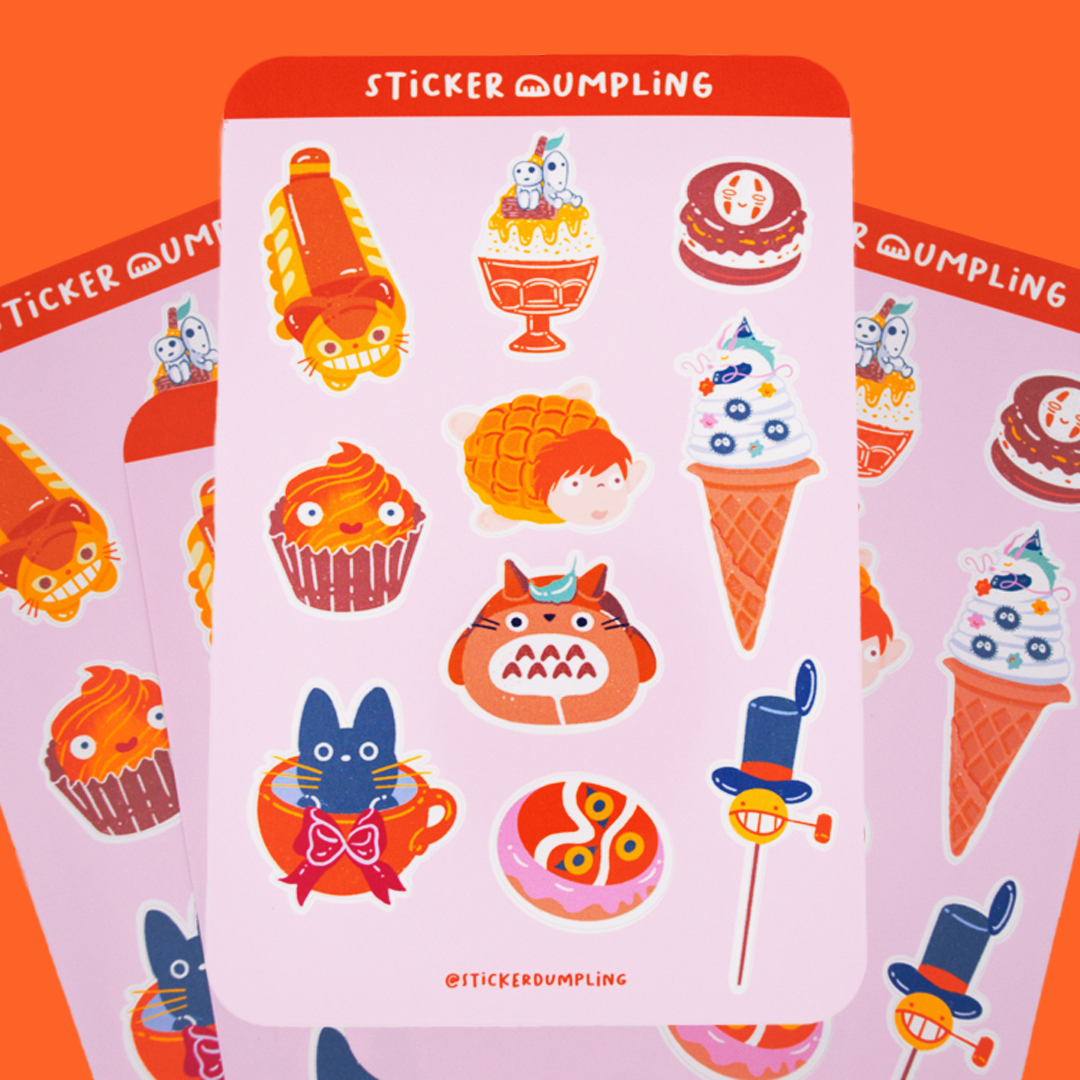 Ghibli Sweets Sticker Sheet