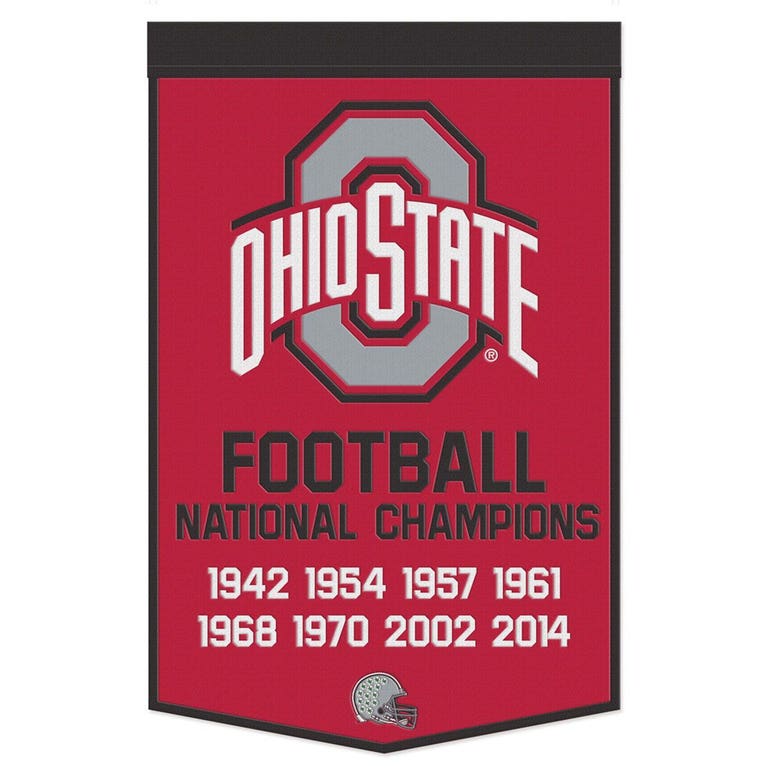 Ohio State Buckeyes Wool Football Dynasty Championship Banner 24x38"