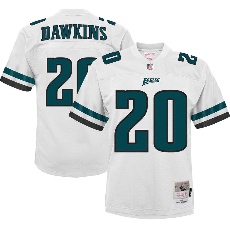 Philadelphia Eagles 1996 Brian Dawkins #20 White Mitchell and Ness Jersey