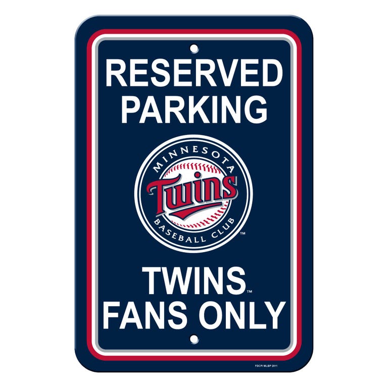 Minnesota Twins Sign Reserved Parking Sign 12x18"