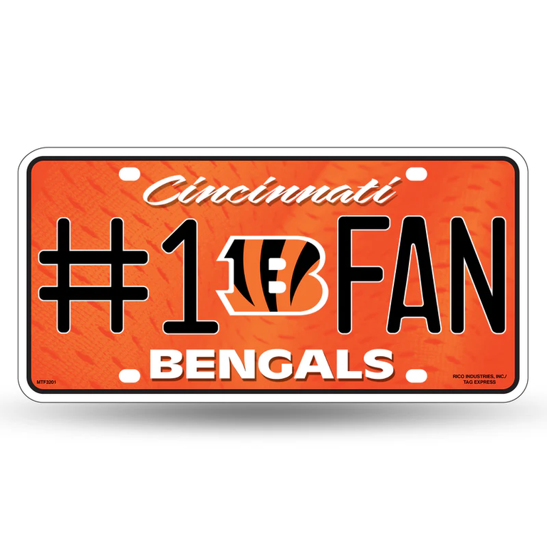 Cincinnati Bengals #1 Fan License Plate