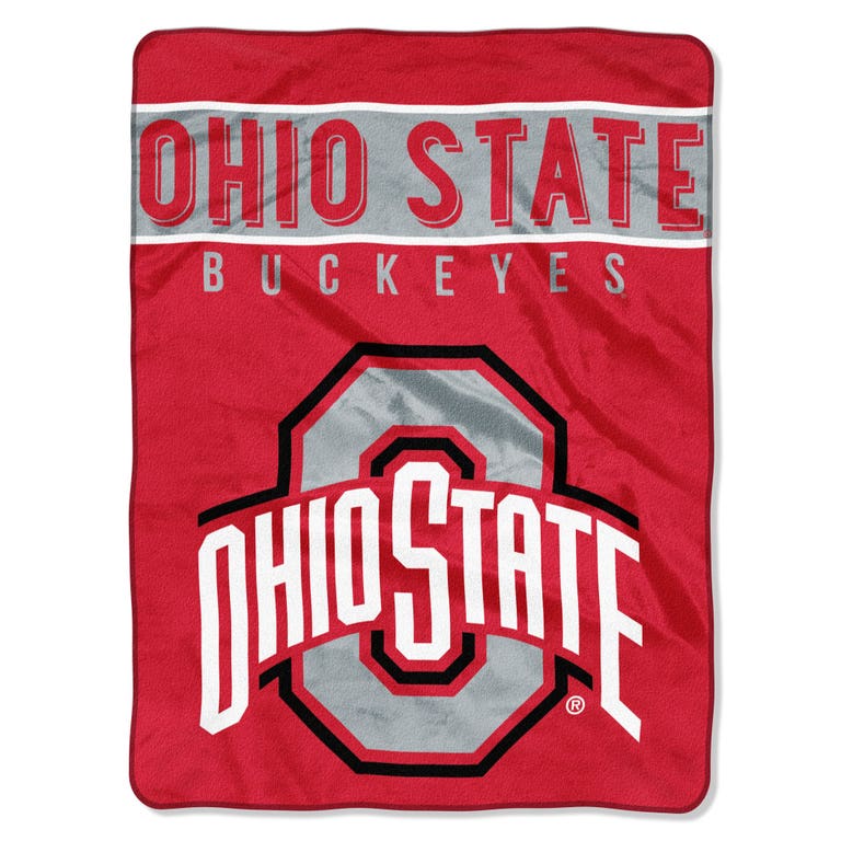 Ohio State Buckeyes Raschel Basic Design Blanket 60x80"