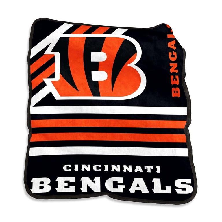 Cincinnati Bengals Team Stripe Raschel Throw Blanket 50x60"