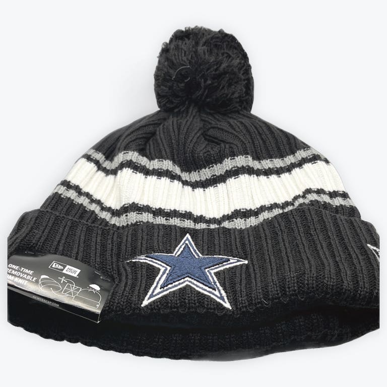 Dallas Cowboys Black and White Sideline Beanie