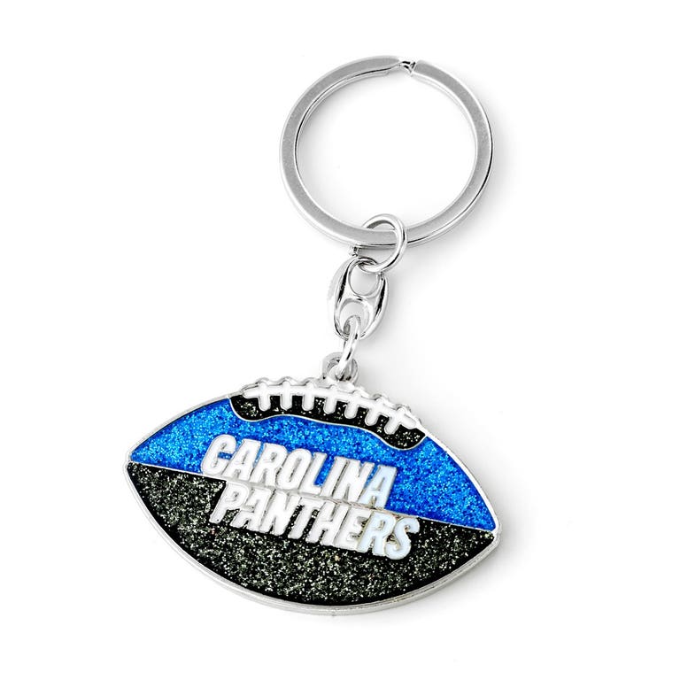 Carolina Panthers Glitter Football Keychain