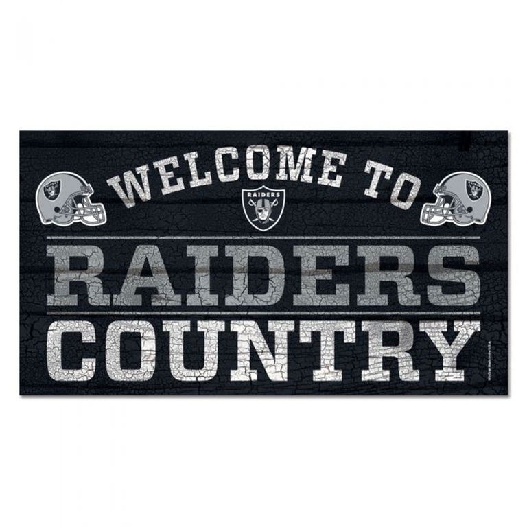 Las Vegas Raiders Country Wood Sign 13x24"