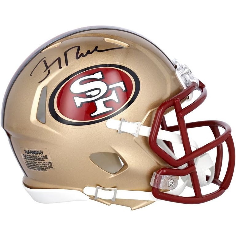 San Francisco 49ers Jerry Rice Autographed Riddell Speed Mini Helmet - Fanatics Authenticated