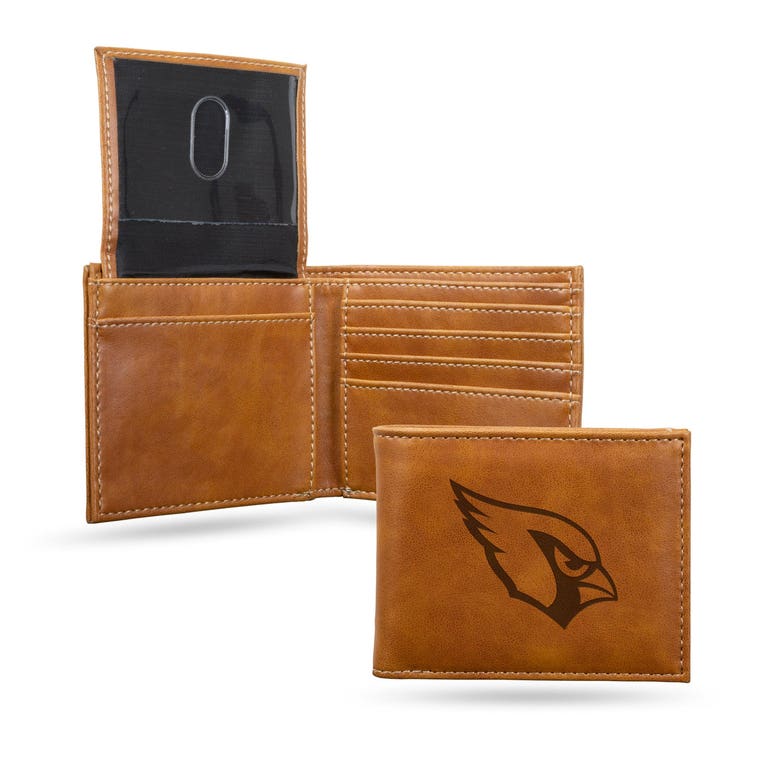 Arizona Cardinals Laser Engraved Billfold Leather Wallet