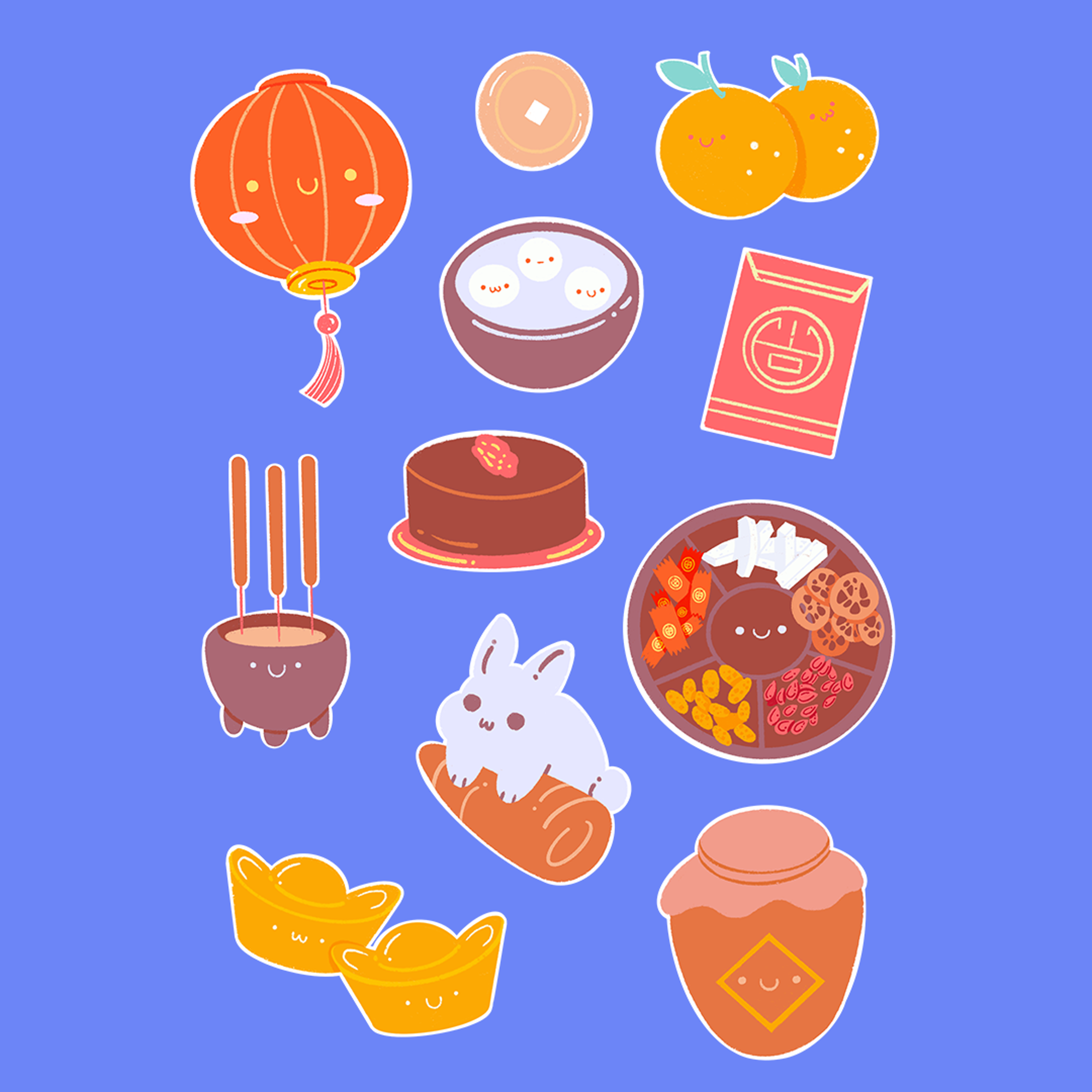 Lunar Rabbit Sticker Sheet
