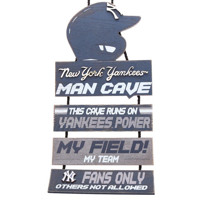 New York Yankees Wood Tiered Man Cave Sign