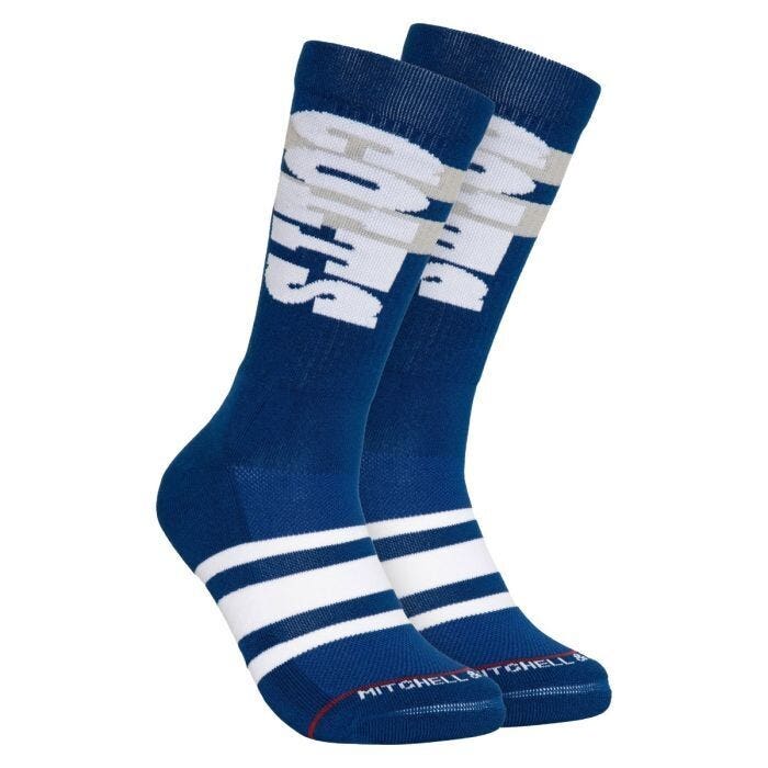 Indianapolis Colts Retro Mitchell and Ness Lateral Crew Socks