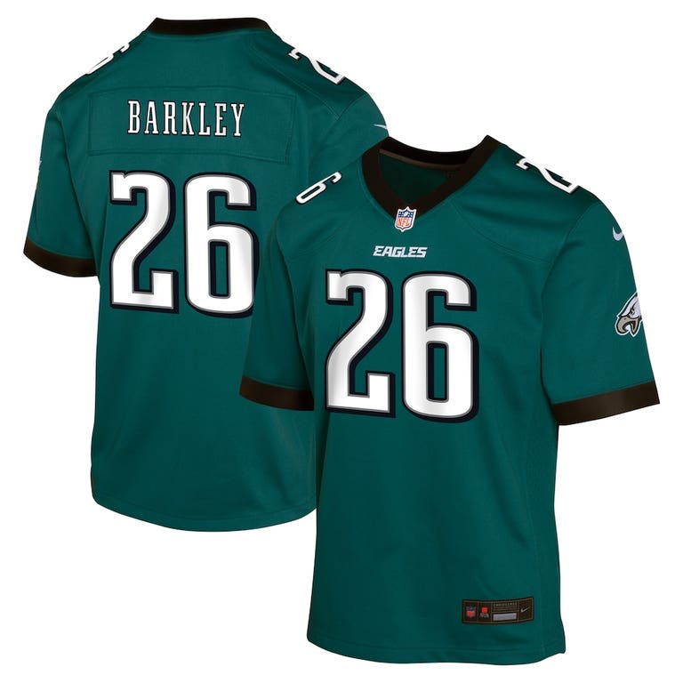 Philadelphia Eagles Saquon Barkley #26 Kids Green Nike Game Jersey