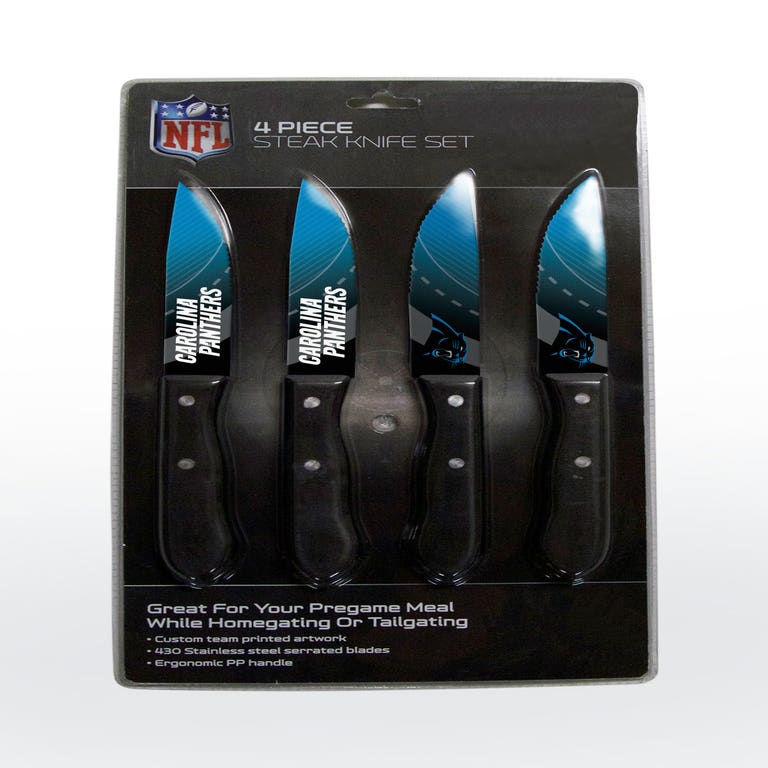 Carolina Panthers Steak Knife 4 Pack Set