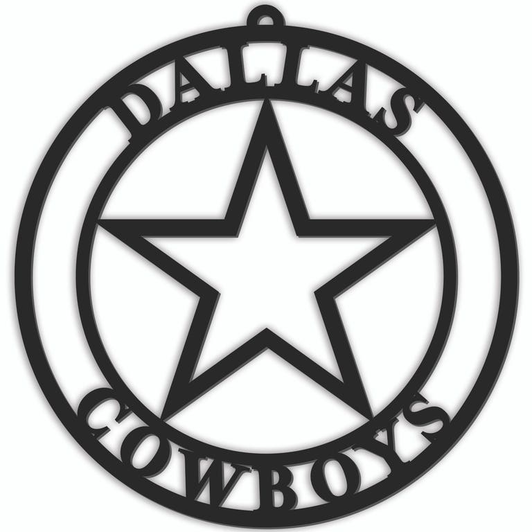 Dallas Cowboys Door Hanger Sign - 16"
