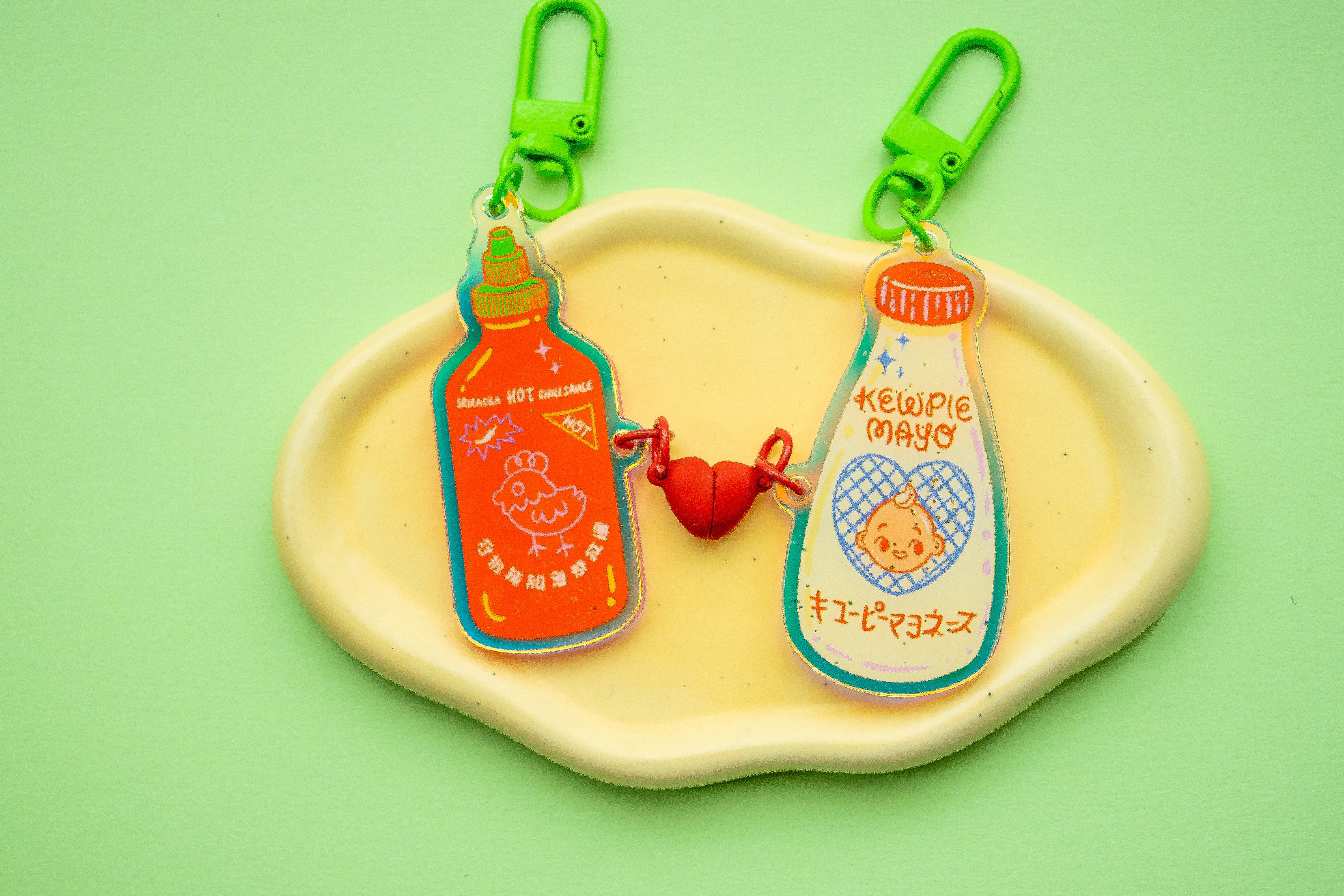 Sriracha Mayo Magnetic Keychain