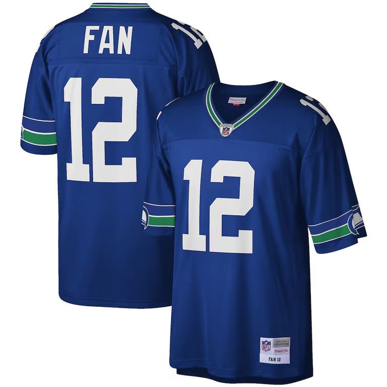 Seattle Seahawks 12's Retro Mitchell and Ness Royal Blue Jersey