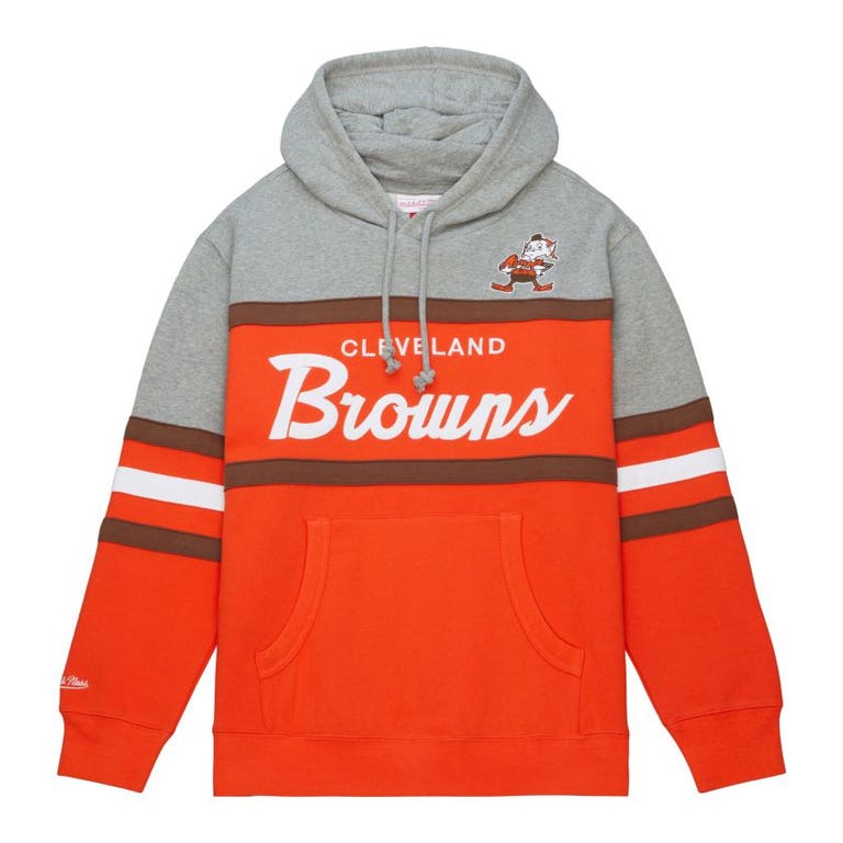 Cleveland Browns Script Mitchell and Ness Hooded Sweatshirt