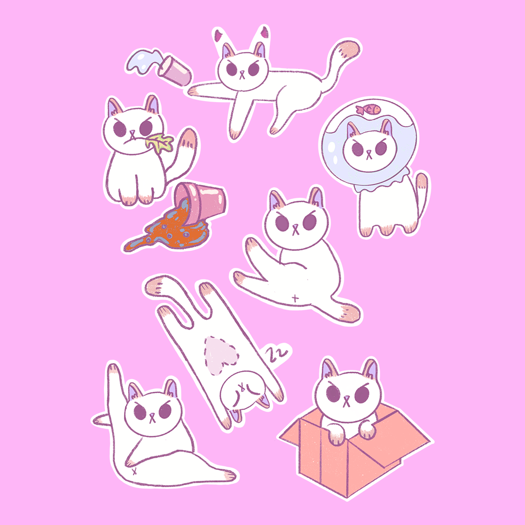 Cats Being Cats Sticker Sheet