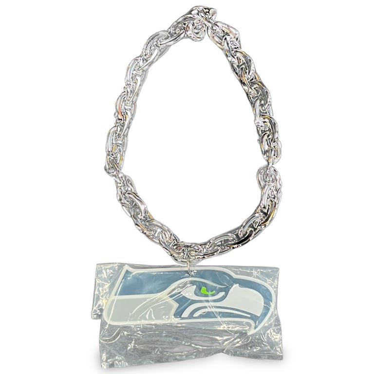 Seattle Seahawks Silver Fan Chain