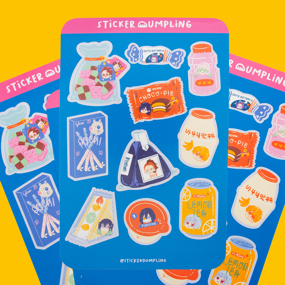 Demon Slayer School Snacks Sticker Sheet
