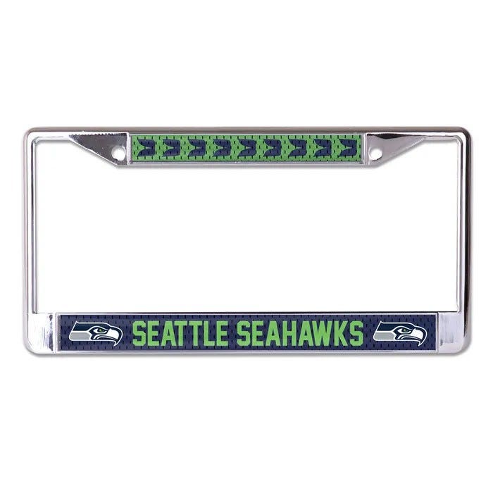 Seattle Seahawks Uni Decorated Chrome License Plate Frame