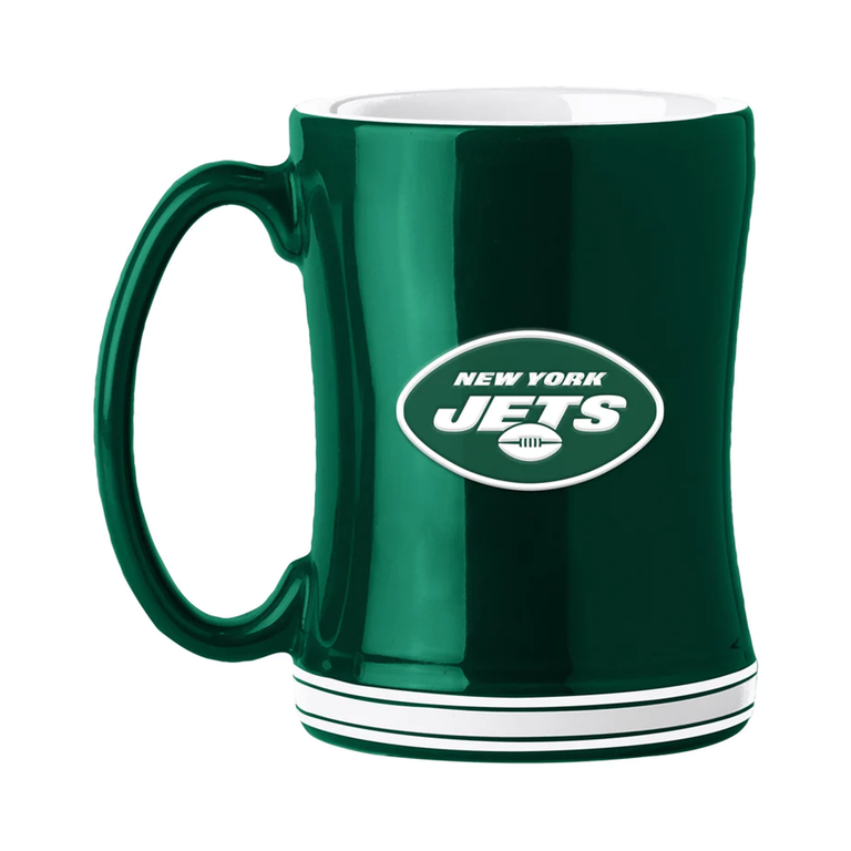 New York Jets Sculpted Coffee Mug 14oz