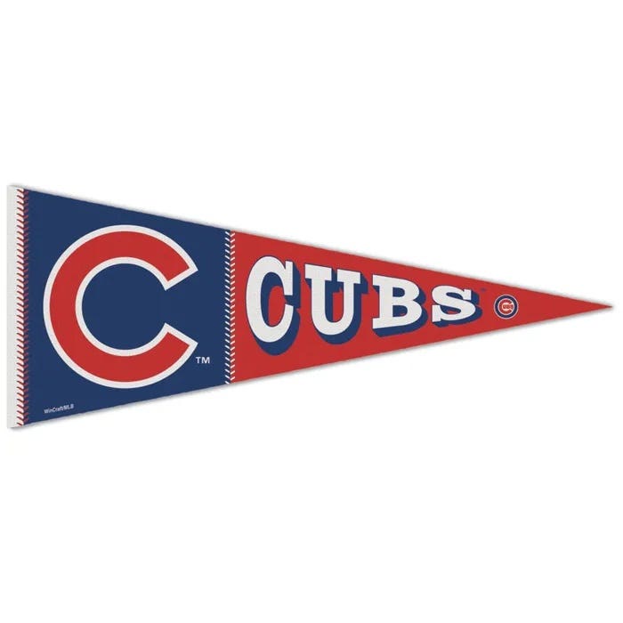 Chicago Cubs Premium Block Pennant 12x30"