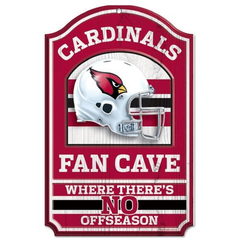 Arizona Cardinals Wood Fan Cave Sign 11x17"