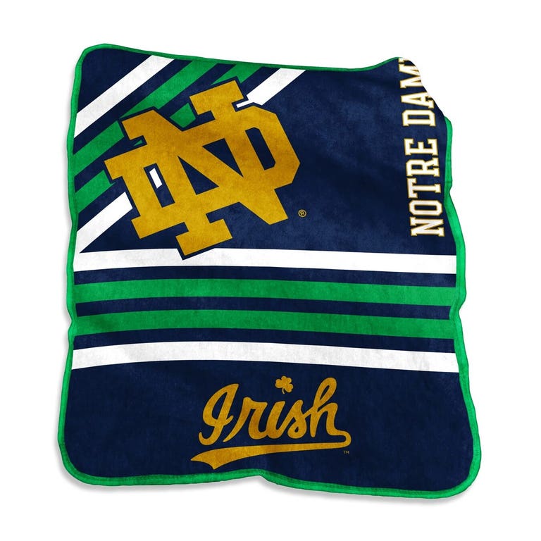 Notre Dame Fighting Irish Team Stripe Raschel Throw Blanket 50x60"
