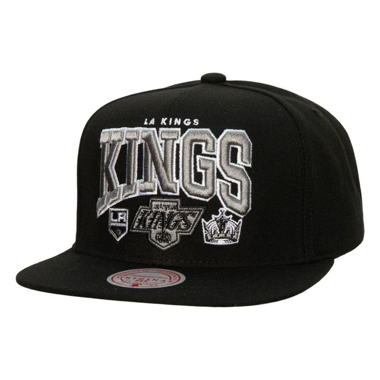 Los Angeles Kings Mitchell and Ness Vintage Stack Snapback Hat