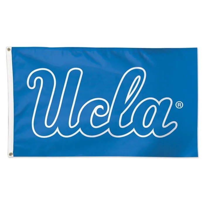 UCLA Bruins Deluxe Blue Stencil Script Flag 3x5'
