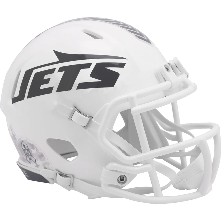 New York Jets 2024 Riddell Salute to Service Speed Mini Helmet