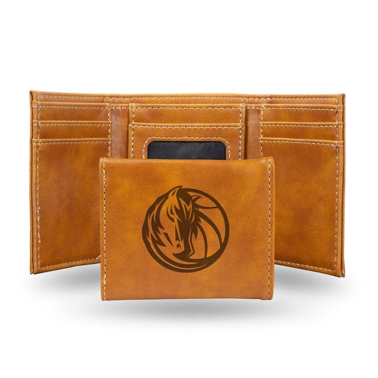 Dallas Mavericks Laser Engraved Trifold Leather Wallet