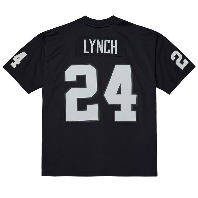 Los Angeles Raiders 2017 Marshawn Lynch #24 Black Mitchell and Ness Jersey