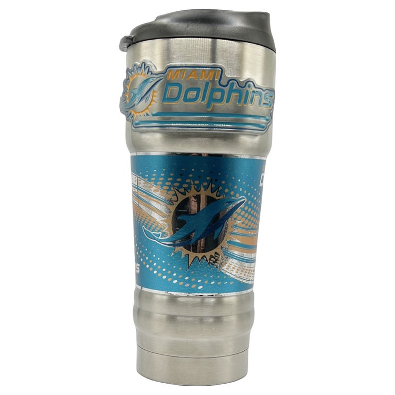 Miami Dolphins Metallic Travel Mug
