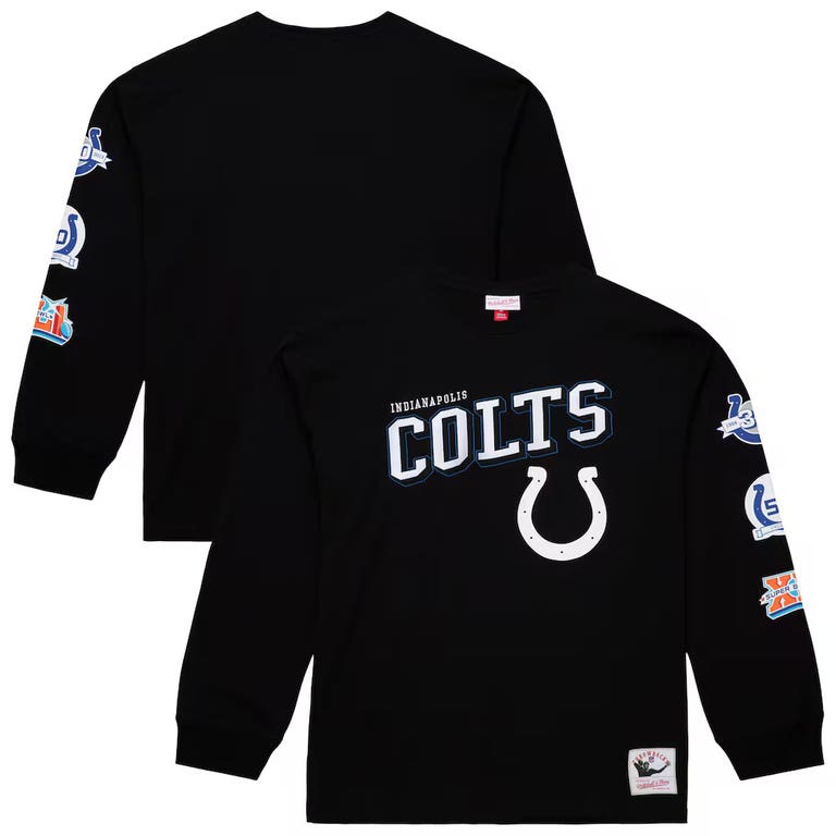 Indianapolis Colts Black Mitchell and Ness Training Camp Long Sleeve Shirt