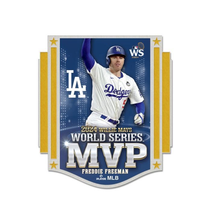 Los Angeles Dodgers Freddie Freeman 2024 World Series MVP Trading Pin